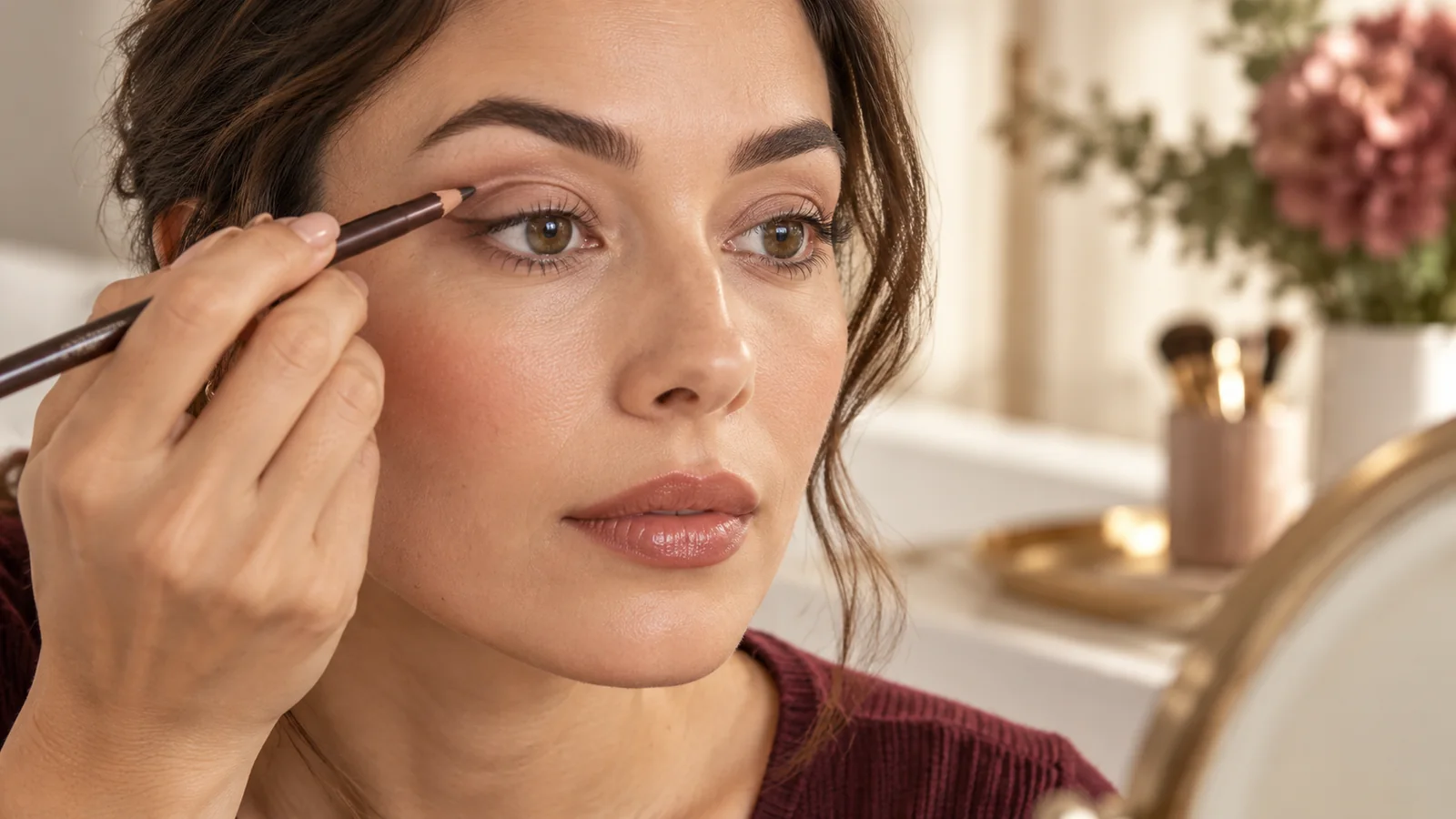 Map the visible lid and fold while looking straight ahead — Eye Makeup for Hooded Eyes: Placement That Stays Visible