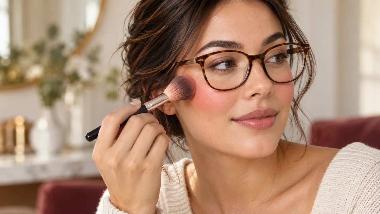Adjust placement for glasses and prominent features — Blush Placement Guide: Lift, Warmth and a Natural Flush